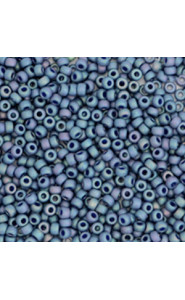 Miyuki rocailles Perlen 11/0 - Opaque glazed frosted rainbow bayberry blue 11-4703